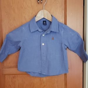 Baby long-sleeved button-up shirt